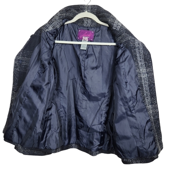 Jack by BB Dakota High Collar Wool Blend Plaid Coat Jacket Women's Size Small - Picture 6 of 7